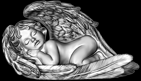 Спящий ангелочек - картинки для гравировки